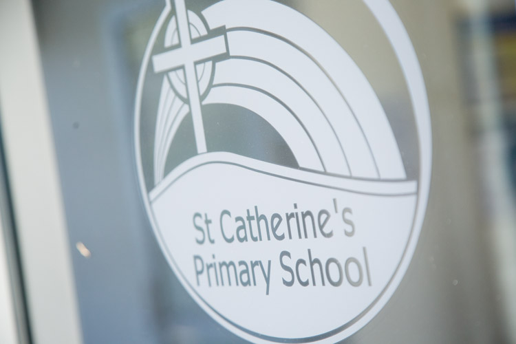 St Catherine's logo image from front door