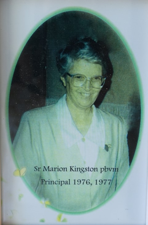 Past Principal 1976 to 1977, Sr Marion Kingston, P.B.V.M.