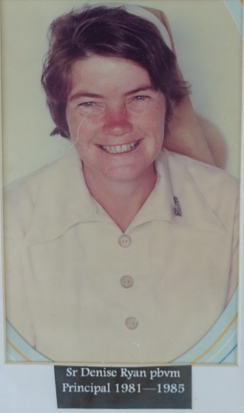 Past Principal 1981 to 1985, Sr Denise Ryan P.B.V.M.