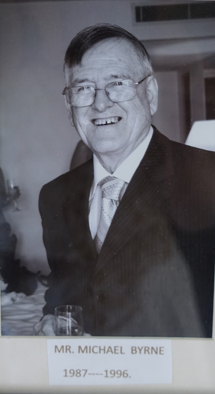 Past Principal 1987 to 1996, Michael Byrne, smiling