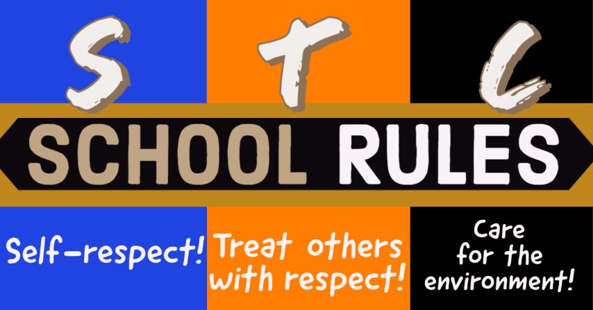St Catherine's School Rules, Self-respect, Treat others with respect and Care for the environment.
